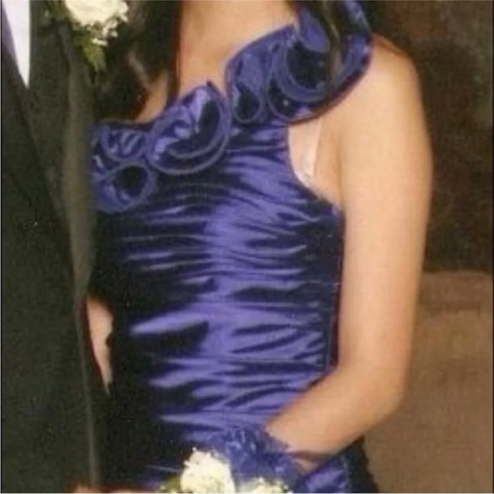 Adrianna Papell One Shoulder Prom Dress - Picture 5 of 8